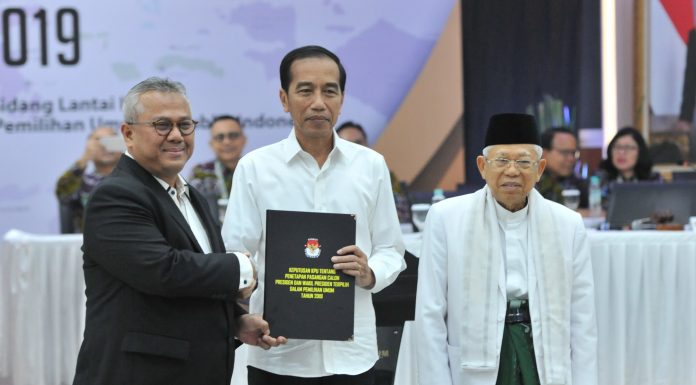 KPU Tetapkan Joko Widodo dan Prof Dr KH Ma’ruf Amin Presiden Terpilih.