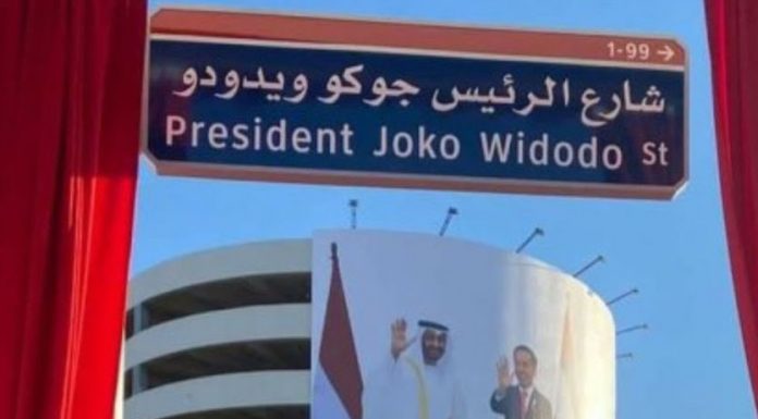 Uni Emirat Arab Mengabadikan Presiden Joko Widodo Menjadi Nama Jalan