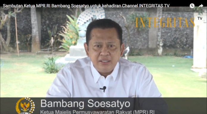 Ketua MPR RI Bambang Soesatyo Dukung Kehadiran Channel INTEGRITAS TV