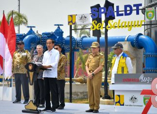 Presiden Jokowi Resmikan Sistem Pengelolaan Air Limbah Domestik Terpusat (SPALDT) Kota Palembang