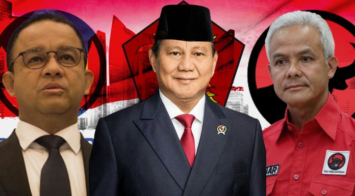 Probowo Unguli Ganjar dan Anies pada Survei Oktober 2023