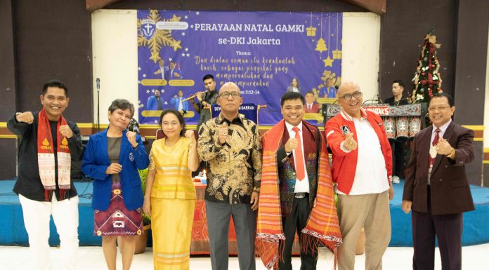 Perayaan Natal GAMKI Jakarta, Berangkatkan Caleg Dengan Doa