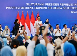 Presiden Joko Widodo Silaturahmi Dengan Nasabah Mekaar Bekasi