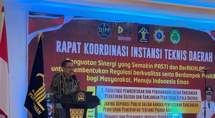 Dirjen PP Buka Rakor, Komitmen Visi dan Misi Pembagunan Hukum Menuju Indonesia Emas 2045