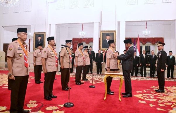 Presiden Jokowi Kukuhkan Pengurus Kwarnas dan LPK Kwarnas Pramuka Masa Bakti Tahun 2023-2028