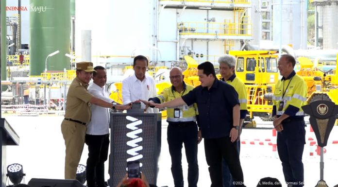 Presiden Jokowi Resmikan Smelter Tembaga dan Pemurnian Logam Mulia di Sumbawa Barat