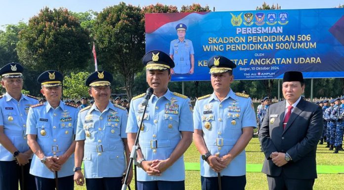 KSAU Marsekal TNI Muhamad Tonny Harjono Resmikan Skadron Pendidikan (Skadik) 506
