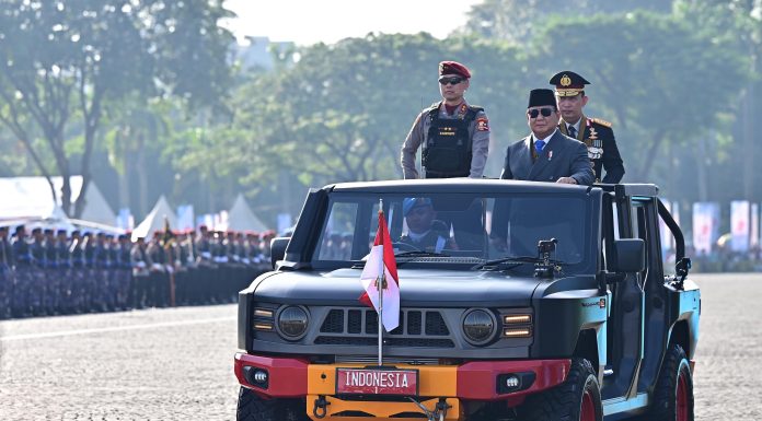Presiden Prabowo Pimpin Upacara Peringatan ke-79 Hari Bhayangkara di Monas