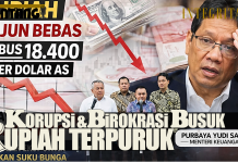 KORUPSI & BIROKRASI BUSUK, RUPIAH TERPURUK
